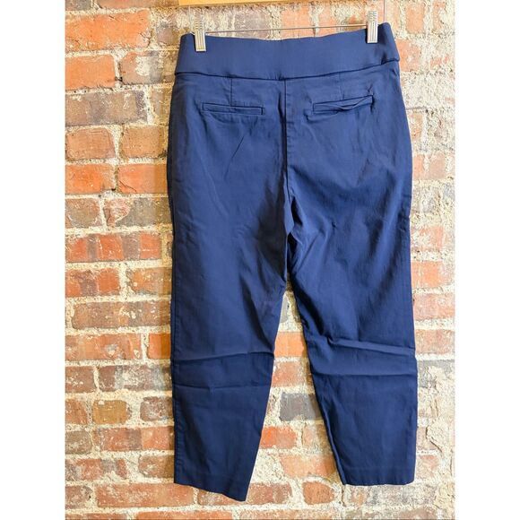 APT 9 • Navy Blue Slim Fit Chino Cropped Slacks Pants • Ladies Size S - Picture 5 of 8